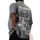 Inherited Postures UNISEX Cropped-Fit Patchwork Shirt